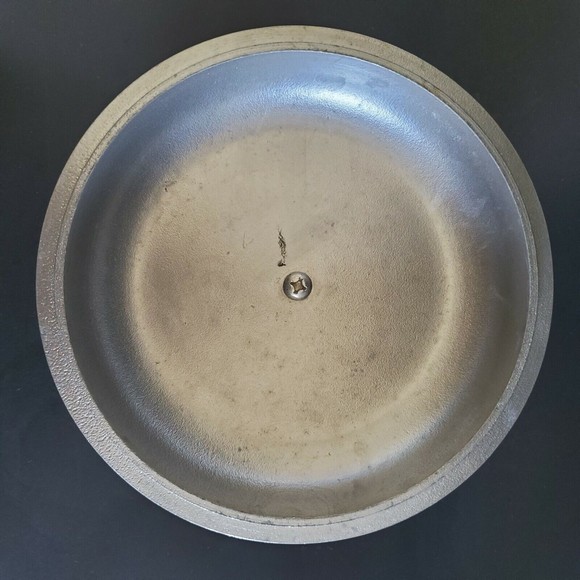 Vtg 1970s Regal Club Aluminum Replacement Pan Lid-Beige Cover w/ Brown pinstripe - Picture 3 of 6